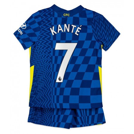 Billiga Fotbollströjor Chelsea Kante 7 Barn Hemma tröja 2021/22 Kortärmad